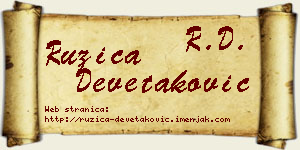 Ružica Devetaković vizit kartica